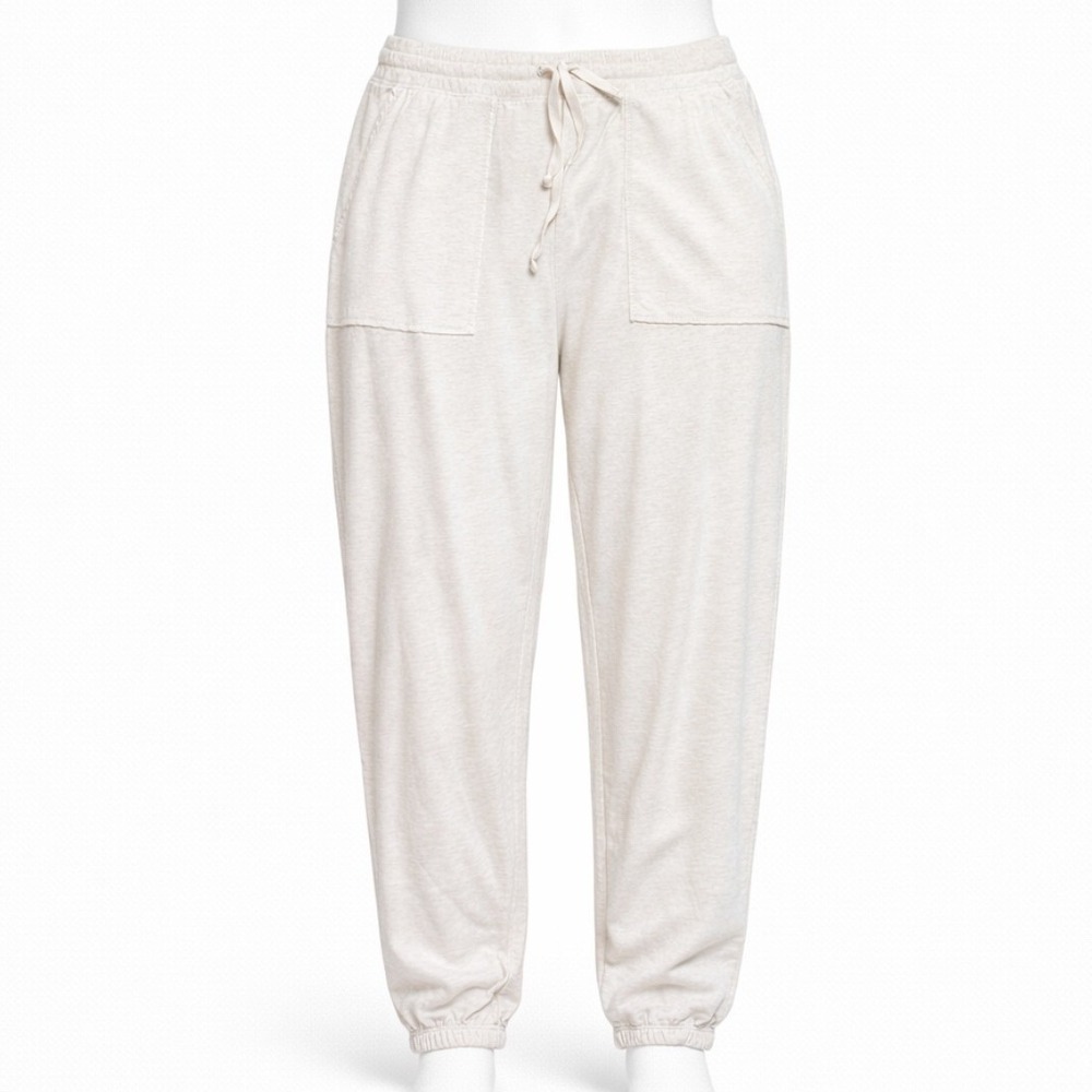 Aerie‎ Joggers Sweatpants Lounge Pants Light Beige Drawstring Pockets Women's XL